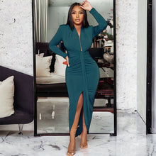 Load image into Gallery viewer, Keep It Classy Neck Plunge Dress