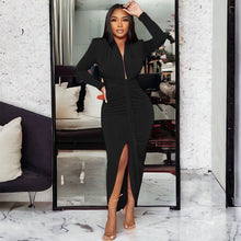 Load image into Gallery viewer, Keep It Classy Neck Plunge Dress