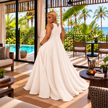 Load image into Gallery viewer, Solène Ivory Maxi Dress
