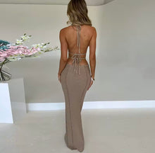 Load image into Gallery viewer, Bare Escape Halter Dress
