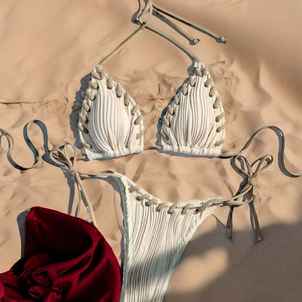 Shipwrecked Textured Stitch Bikini