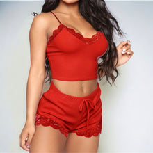 Load image into Gallery viewer, Santa’s Helper Satin Pajama Set
