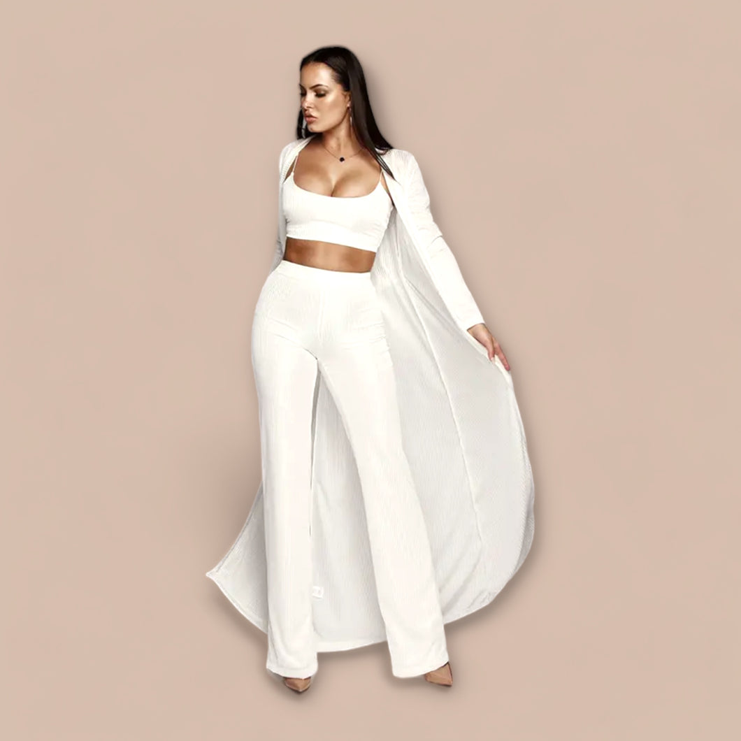 Always Winning Ribbed 3pc Pant Set
