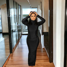 Load image into Gallery viewer, Love Wins Shimmer Draped Backless Dress
