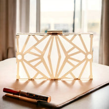 Load image into Gallery viewer, Bougie Bitch Gold Hollow Clutch

