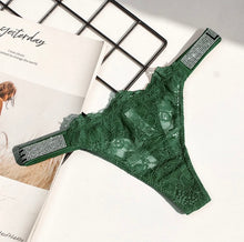 Load image into Gallery viewer, Vixen Luxe Diamond Lace Thong
