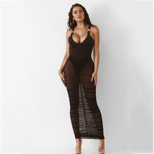 Load image into Gallery viewer, Vixen Sheer Ruched Skirt Cover Up
