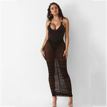 Load image into Gallery viewer, Vixen Sheer Ruched Skirt Cover Up
