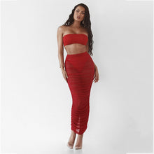 Load image into Gallery viewer, Vixen Sheer Ruched Skirt Cover Up
