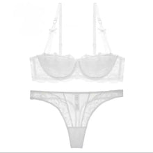 Load image into Gallery viewer, Angel Lace Push up Bra &amp; Panty Set (White)
