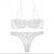 Angel Lace Push up Bra & Panty Set (White)