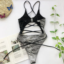 Load image into Gallery viewer, Baddie Snakeskin Monokini
