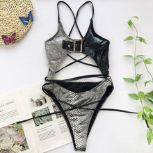 Load image into Gallery viewer, Baddie Snakeskin Monokini
