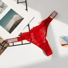 Load image into Gallery viewer, Vixen Luxe Diamond Lace Thong
