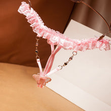 Load image into Gallery viewer, Seduction Floral Lace Crotchless Thong
