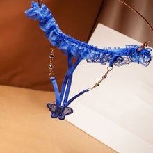 Load image into Gallery viewer, Seduction Floral Lace Crotchless Thong
