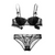 Angel Lace Pushup Bra & Panty (Black)