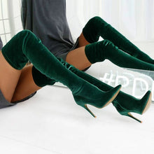 Load image into Gallery viewer, Suede Luxe Over the Knee Boots
