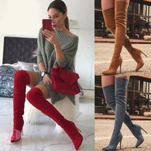 Load image into Gallery viewer, Suede Over the Knee Boots
