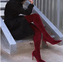 Load image into Gallery viewer, Suede Luxe Over the Knee Boots
