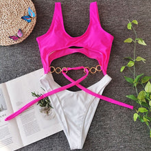 Load image into Gallery viewer, Worst Behavior Hollow out Monokini
