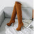 Platform Suede Over The Knee Boots