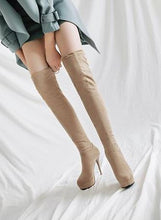 Load image into Gallery viewer, Platform Suede Over The Knee Boots
