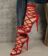 Load image into Gallery viewer, Knot My Type Suede Stiletto

